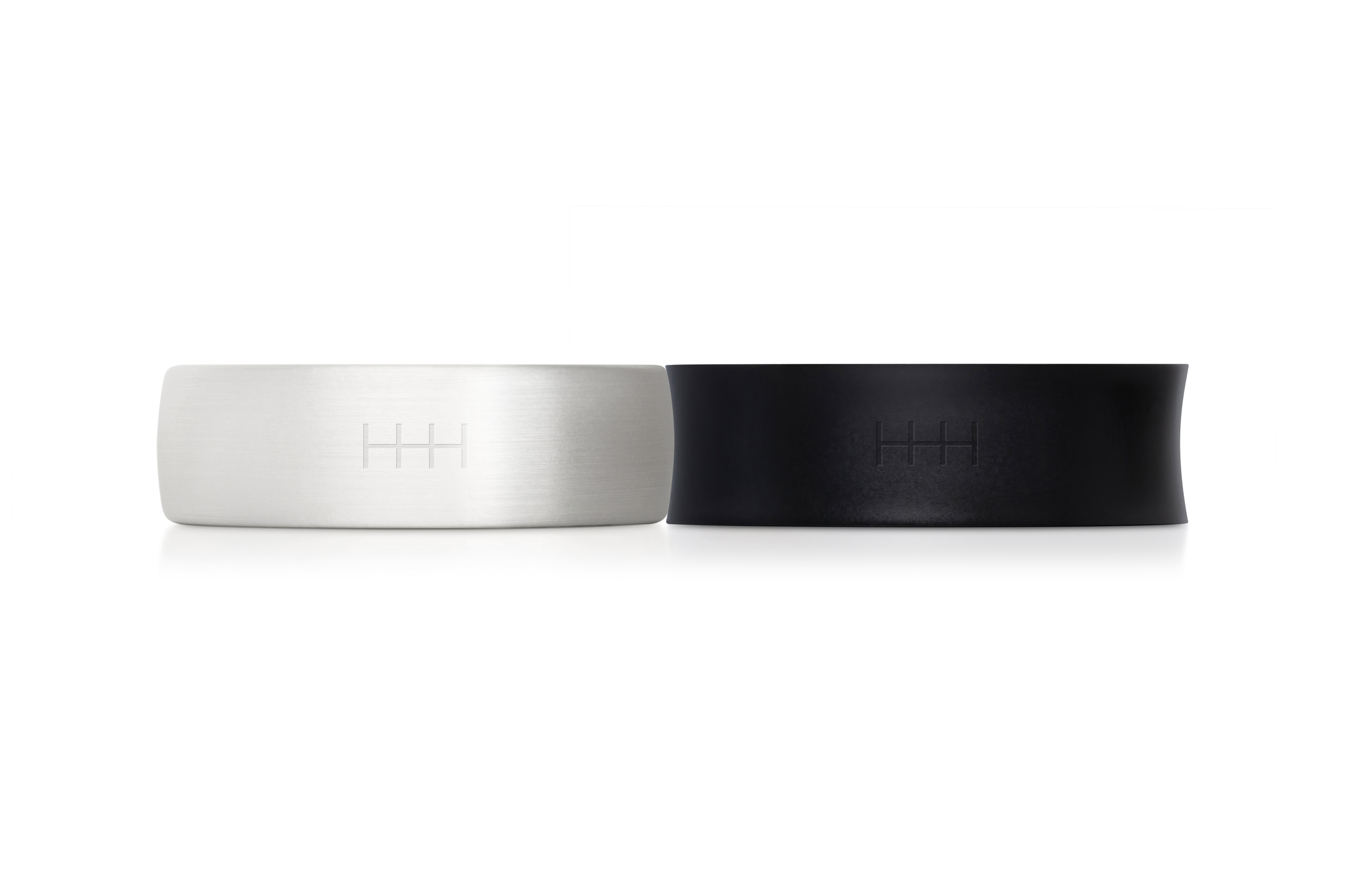 TAIJI night ring — obsidian black, white background