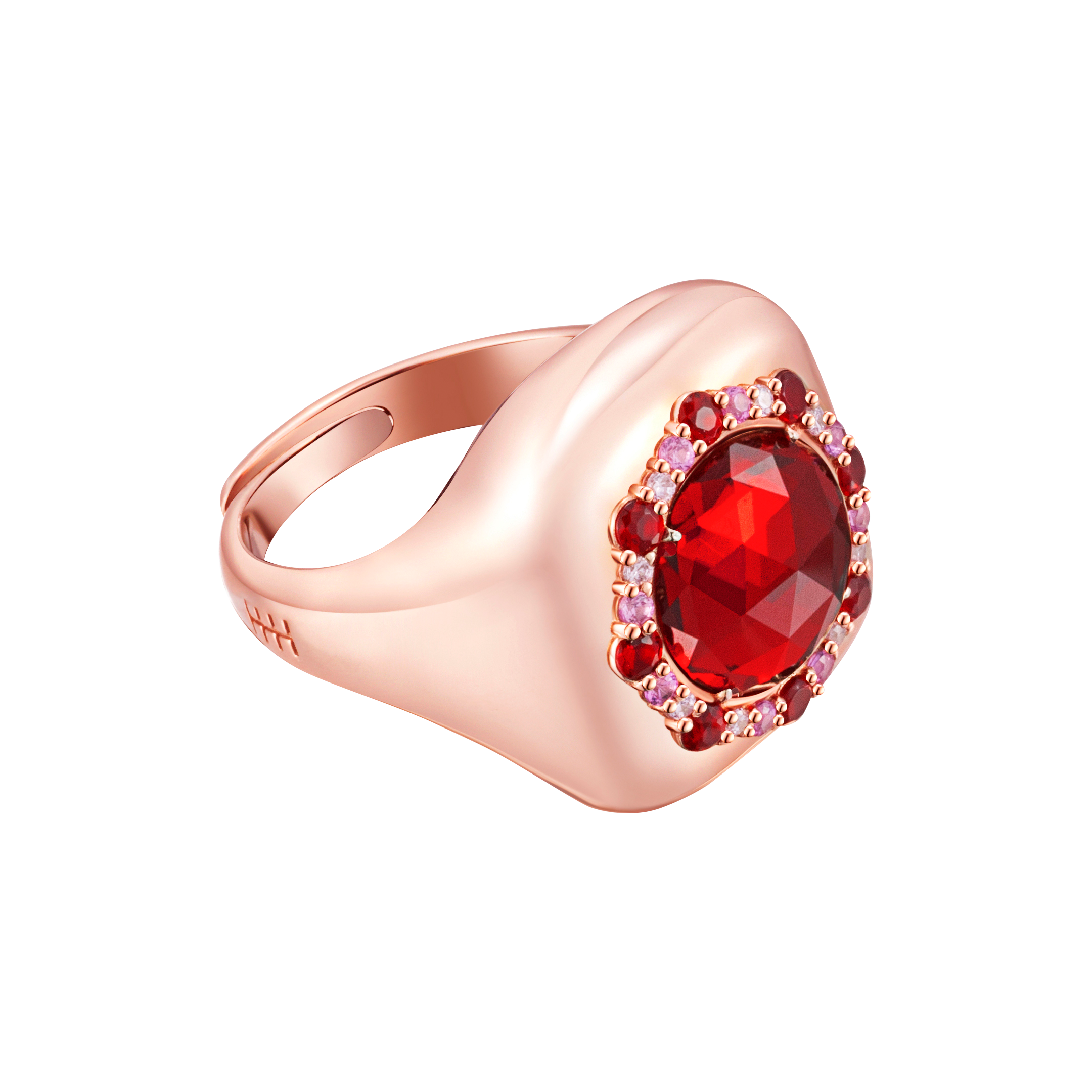 WUJI ring collection — iridescent white background