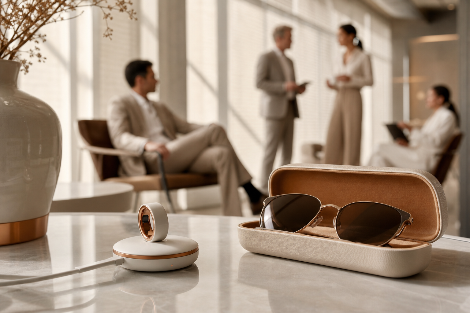 Team collaboration and workplace wellbeing with DR H smart ring and glasses